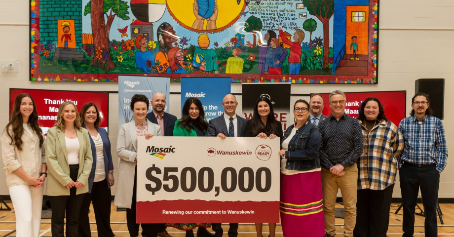 MOSAIC COMMITS $500,000 TO WANUSKEWIN